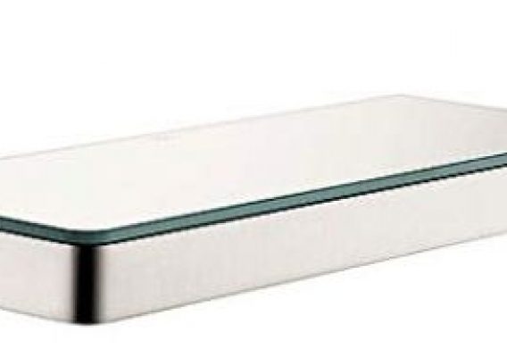 AXOR Soft Cube Glass Shelf Inc Adaptor Set