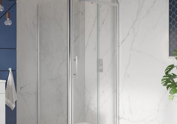 1600 Sliding Door with 800 Side Panel (8mm Glass)