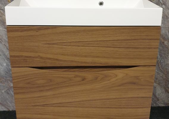 700mm Unit & Basin - American Walnut