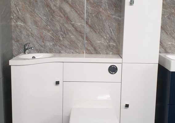 1180mm L/H Corner Furniture Run inc WC & Tap