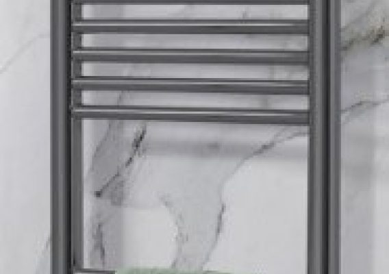500x1200 Matt Black Towel Warmer
